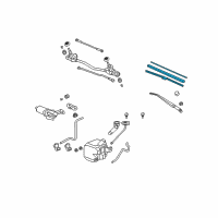 OEM 2008 Honda Fit Blade, Windshield Wiper (600Mm) Diagram - 76620-SLN-A12