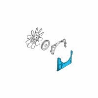 OEM Mercury Lower Shroud Diagram - 1L2Z-8146-BG