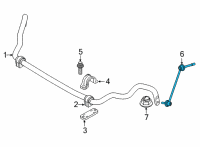 OEM 2022 BMW X6 Swing Support, Front, Left Diagram - 31-35-6-881-807