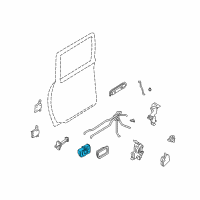 OEM Nissan Xterra Rear Door Inside Handle Assembly, Right Diagram - 80670-7Z401