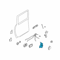 OEM 2003 Nissan Xterra Front Right Door Lock Actuator Diagram - 82502-9Z400