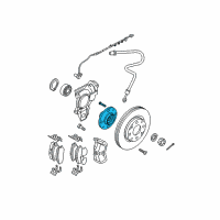 OEM 2005 Kia Spectra5 Front Wheel Hub Assembly Diagram - 517502F010