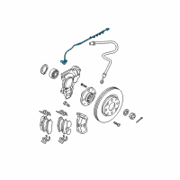 OEM 2005 Kia Spectra Sensor-Abs Front Wheel Diagram - 956702F100