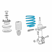 OEM 2017 Cadillac CTS Coil Spring Diagram - 22863247