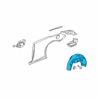 OEM 2005 Pontiac G6 Wheelhouse Liner Diagram - 15863165