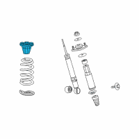 OEM 2012 Acura RL Rubber, Rear Spring Mounting Diagram - 52686-SJA-A01