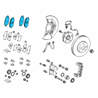 OEM 2019 Lexus ES300h Disc Brake Pad Kit Diagram - 04465-0E060