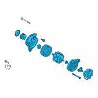 OEM 2020 Hyundai Veloster Alternator Assembly Diagram - 37300-2E350