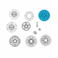 OEM 1998 Dodge B2500 Steel Wheel Diagram - 5GN67S4AAB