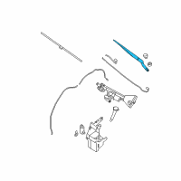 OEM Nissan Altima Windshield Wiper Arm Assembly Diagram - 28881-JB10A