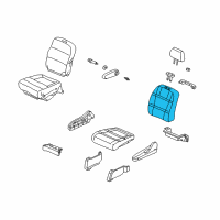 OEM 2004 Honda Odyssey Pad, L. FR. Seat-Back Diagram - 81528-S0X-A01