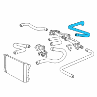 OEM 1998 BMW 540i Radiator And Engine Return Hose Diagram - 64-21-8-391-013