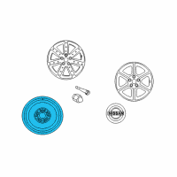 OEM 2016 Nissan 370Z Spare Tire Wheel Assembly Diagram - 40300-4CE7A