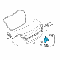 OEM 2018 Ford Police Interceptor Sedan Trunk Lock Diagram - DG1Z-5443200-A