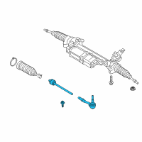 OEM BMW 330i xDrive Steering Tie Rod Assembly Diagram - 32-10-6-871-884