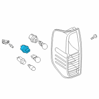 OEM 2021 Nissan Frontier Bulb Socket Assembly W/Harness Diagram - 26243-9B908