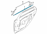 OEM 2022 Hyundai Elantra W/STRIP Assembly-RR Dr Belt O/S LH Diagram - 83210-AA010