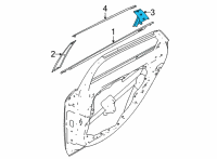 OEM 2022 Hyundai Elantra GARNISH Assembly-RR Dr RR Frame, LH Diagram - 83270-AA010