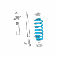 OEM 2016 Chrysler 200 Rear Coil Spring Diagram - 68231588AA