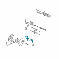 OEM 2003 Acura RSX Sensor Assembly, Right Rear Diagram - 57470-S5D-013