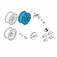 OEM 2017 Ford Special Service Police Sedan Wheel, Alloy Diagram - DA8Z-1007-G