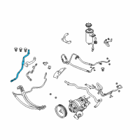 OEM 2004 BMW 545i Radiator Return Line Diagram - 32-41-6-763-563