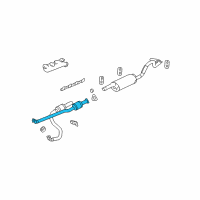 OEM 2010 Chevrolet Express 2500 3Way Catalytic Convertor Assembly (W/ Exhaust Manifold P Diagram - 15853441