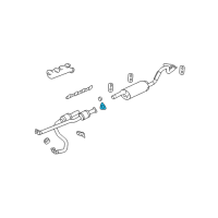 OEM GMC Savana 2500 Muffler W/Tailpipe Gasket Diagram - 15733803