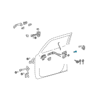 OEM Toyota Highlander Lock Assembly Bolt Diagram - 90148-A0005