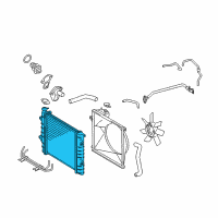 OEM 2019 Toyota Tacoma Radiator Diagram - 16410-0C420