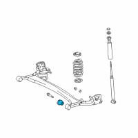 OEM 2004 Scion xA Axle Beam Bushing Diagram - 48725-52021