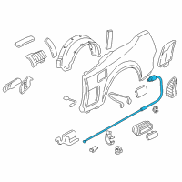 OEM 2002 Acura NSX Cable, Fuel Lid Open Diagram - 74411-SL0-A02