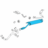 OEM 2011 Toyota RAV4 Muffler & Pipe Diagram - 17404-0P022