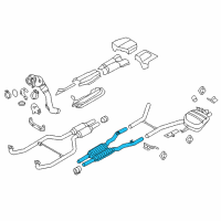 OEM 2014 BMW 750i Centre Muffler Diagram - 18-30-7-585-341