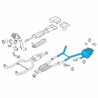 OEM 2015 BMW 750Li xDrive Rear Silencer, Left, With Exhaust Flap Diagram - 18-30-8-603-650