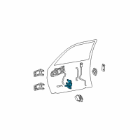 OEM 2011 Ram Dakota Front Door Latch Diagram - 55112608AB