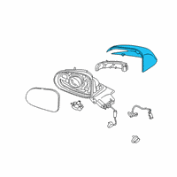 OEM 2020 Hyundai Santa Fe Rear View Mirror Scalp, Left, Exterior Diagram - 87616-S1000