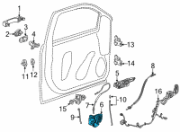 OEM Chevrolet Suburban Lock Assembly Diagram - 13533684