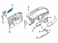 OEM 2012 Nissan Versa Insulator-Dash Lower, RH Diagram - 67896-1HL0A