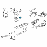 OEM 2017 Chevrolet Malibu Catalytic Converter Lower Brace Diagram - 12672003