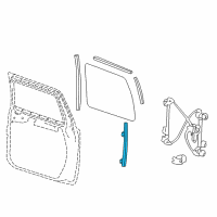 OEM Hummer Channel, Front Side Door Window Rear Diagram - 15068265