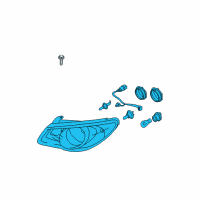 OEM 2008 Hyundai Elantra Driver Side Headlight Assembly Composite Diagram - 92101-2H050