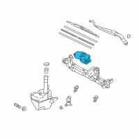 OEM 2001 Lexus ES300 Motor Assy, Windshield Wiper Diagram - 85110-33160