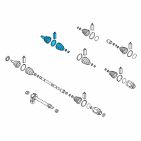 OEM 2017 Hyundai Sonata Joint & Boot Kit-Front Axle Wheel Diagram - 49580-C2400