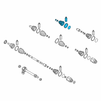 OEM 2018 Kia Cadenza Boot Kit-Front Axle Differential Diagram - 49583C1350