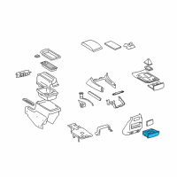 OEM 2003 Lexus LX470 Console Cup Holder Box Sub-Assembly Diagram - 58803-60012-B1