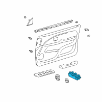 OEM Toyota 4Runner Window Switch Diagram - 84820-35060