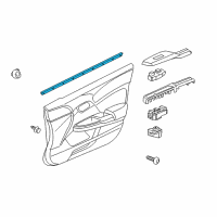 OEM 2013 Honda Civic Weatherstrip, R. FR. Door (Inner) Diagram - 72335-TR6-A01