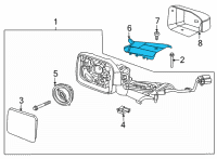 OEM 2022 Ford Bronco COVER - MIRROR HOUSING Diagram - M2DZ-17A703-A