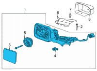 OEM Ford Bronco MIRROR ASY - REAR VIEW OUTER Diagram - M2DZ-17682-BB